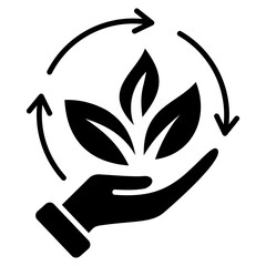 Sustainability Glyph Icon