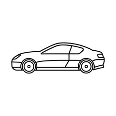 Automobile Front View Illustration – Elegant Line Art