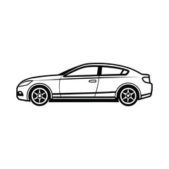 High-Quality Car Silhouette Vector for Design Projects