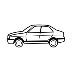 Minimalist Car Sketch – Front View Automotive Vector