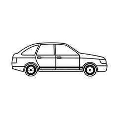 Stylish Car Outline Icon – Elegant Auto Sketch
