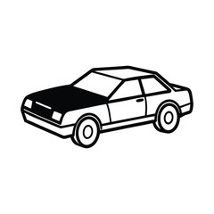 Vintage Car Front View Vector – Minimalist and Stylish
