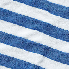 Seamless striped towel pattern in blue and white