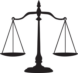 scales black vector silhouette llustration on a white backgrou