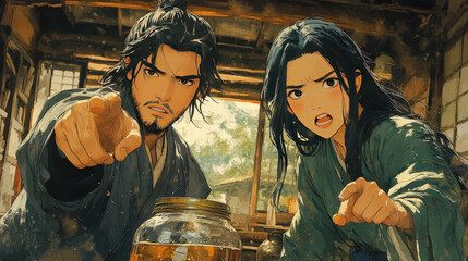 Obraz premium young woman with a glass of milk