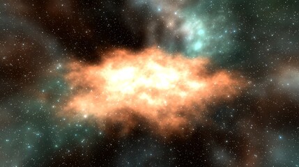 Naklejka premium Cosmic cloud of gas expanding in outer space as a background image
