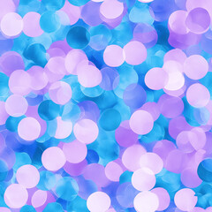 Seamless dreamy pastel bokeh light circles pattern with soft glowing texture