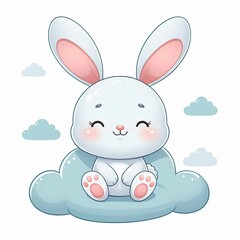 Fototapeta premium Cartoon Bunny in a Fantasy World
