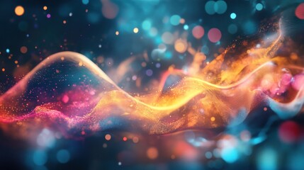 Abstract Colorful Waves: A Digital Art Piece