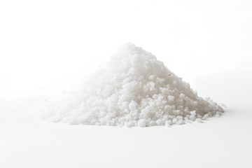 a pile of white sugar on a white surface cutout image and isolated on transparent background 