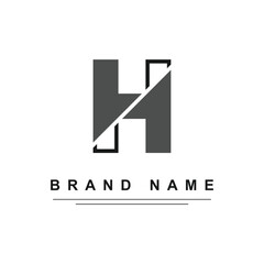 Letter H logo template vector