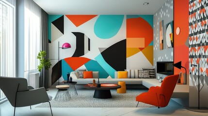  Contemporary art pieces line the walls, adding character and a cosmopolitan flair.