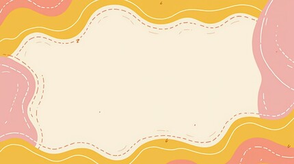 Bright pink and yellow illustrations with wavy lines on an Instagram story template, clear text area, full of energetic and fun vibes