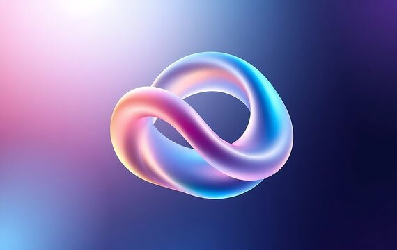 Abstract 3D Shape background, Futuristic Neon Loop isolated gradient background, Smooth Gradient shape Design.