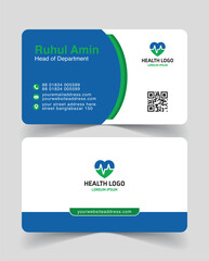 vector doctor's visiting card design template for print