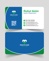 Obraz premium vector doctor's visiting card design template for print