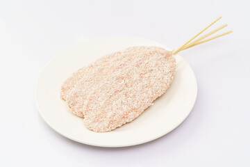 Fast fried food on a pure white background