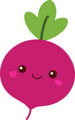 Cute Beetroot Vector Illustration