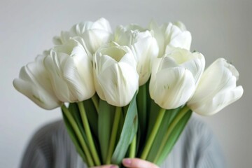 Bouquet of colorful tulips