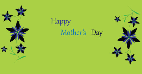 abstract flower background mother's day design vector