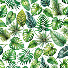 seamless background with leaves