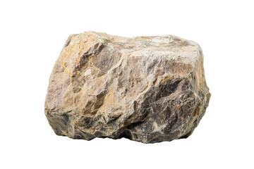 Obraz premium a rock on a white background cutout image and isolated on transparent background 