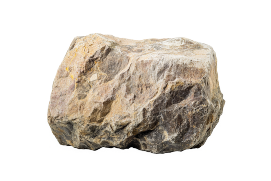 a rock on a white background cutout image and isolated on transparent background 