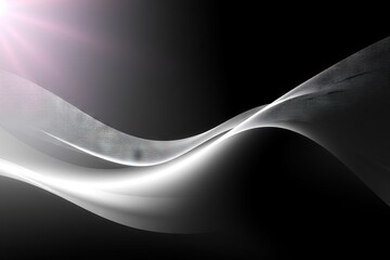 Swirling white waves of light against a dark background create a captivating visual experience in a serene setting