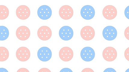Pastel dots pattern on white, repeating evenly, simple, used for background, textile, or design