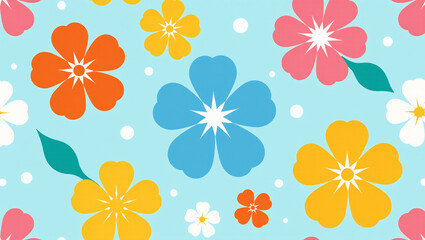 Pastel Cherry Blossom Pattern - Japanese Style