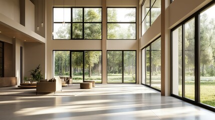  Green plants are placed throughout, softening the sharp lines with a touch of nature.








