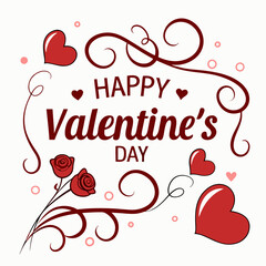 Abstract Happy Valentine's day elegant background