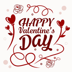 Abstract Happy Valentine's day elegant background