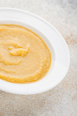 Puree apple fruit natural ingredients tasty fresh gourmet food background table rustic food top view copy space keto and paleo diet vegetarian and vegan food
