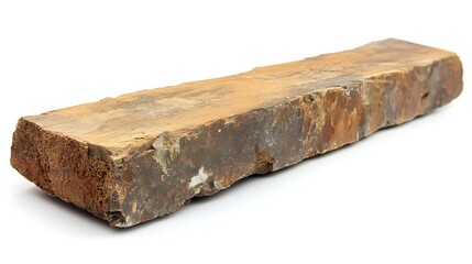 Rough stone, isolated, white background