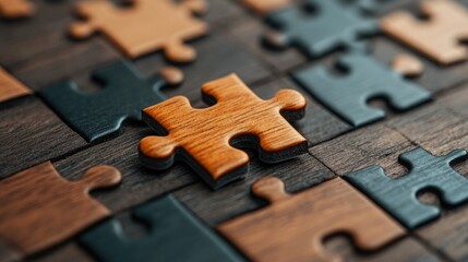 A stop-motion sequence of a puzzle piece magically solving itself