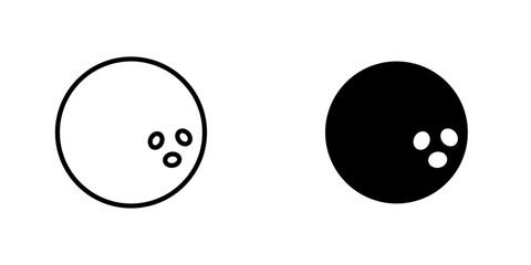 Bowling ballicons for ui. vector illustration