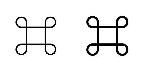 Commandicons for ui. vector illustration