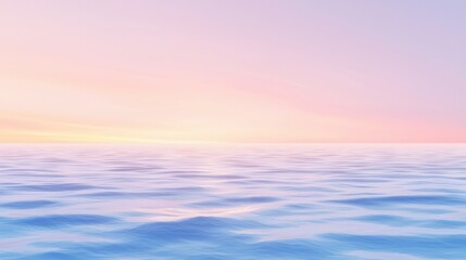 Obraz premium Serene Ocean at Pastel Sunset Tranquil Waterscape