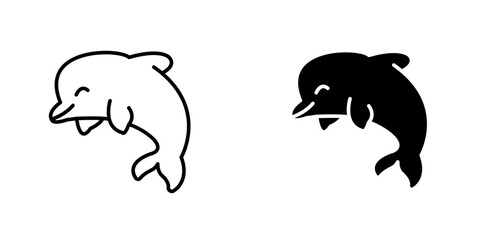 Dolphinicons for ui. vector illustration