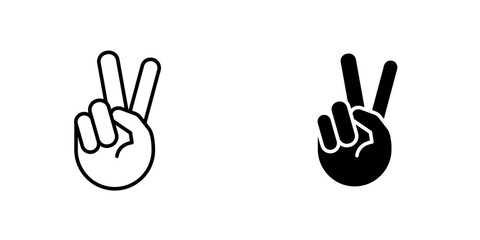 Obraz premium Hand peaceicons for ui. vector illustration