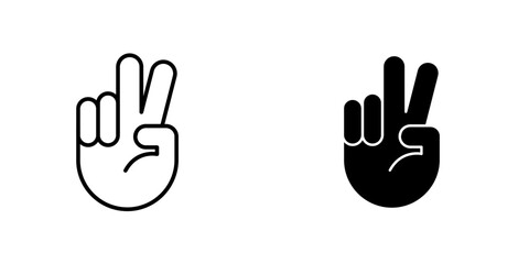 Hand scissorsicons for ui. vector illustration