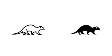 Ottericons for ui. vector illustration