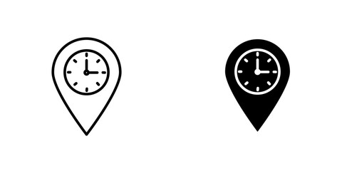 Real time locationicons for ui. vector illustration