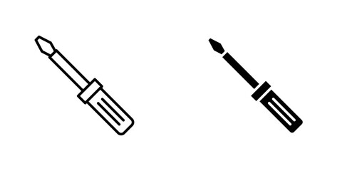 Screwdrivericons for ui. vector illustration