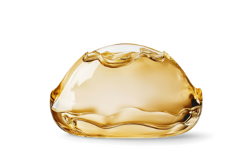 a glass vase with a wave pattern on it cutout image and isolated on transparent background 