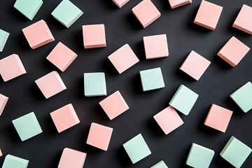 Geometric Pastel Squares Pattern