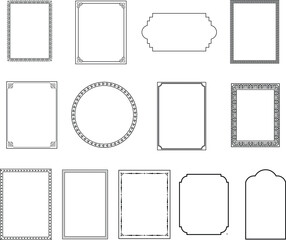 Border frame vector illustration set