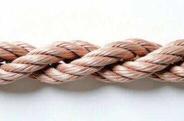 Fototapeta premium Ropes of different thicknesses isolated on white.