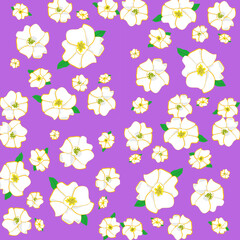 Vector flower seamless pattern element. Elegant texture for backgrounds. Classical luxury old fashioned floral ornament